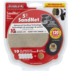 Diablo 125mm 120 Grit Orbital SandNet Discs - 10 Pack