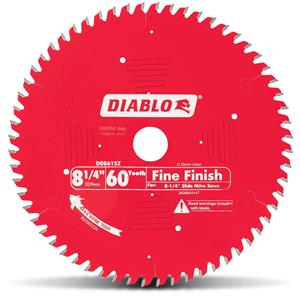 Diablo 209mm 60T TCT Circular Saw Blade for Wood Cutting - Fine Finish