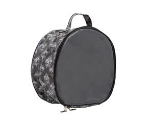 Dilly's Collections Large Round Multi-Purpose Toiletries Travel Makeup Cosmetic Bag - Damask