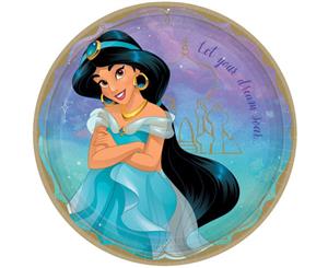 Disney Princess Once Upon A Time Round Jasmine Lunch Cake Dessert Plates 8 Pack