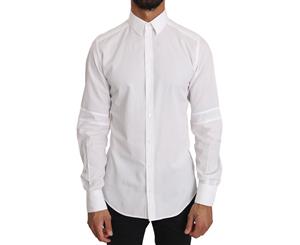 Dolce & Gabbana White Cotton 100% Gold Shirt