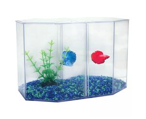 Duo 2 Litre Plastic Siamese Fighter Fish Tank by Aqua One - 10.5cm x 12.5cm x 11cm