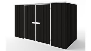 EasyShed D3015 Flat Roof Garden Shed - Ebony