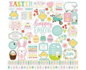 Echo Park Easter Wishes Cardstock Stickers 12 inch X12 inch Elements