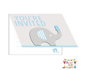 Elephant Boy Little Peanut Invitations 8 Pack