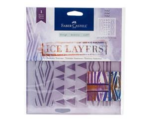 Faber Castell - Ice Layers Adhesive Textures 6.5inch X9.75inch - Tribal