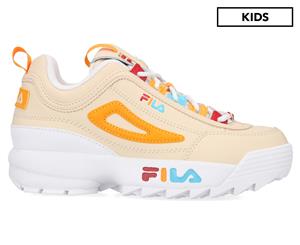 Fila Girls' Disruptor 2 Sneakers - Sand/Orange/White