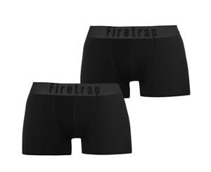 Firetrap Men 2 Pack Trunks - Black / Black