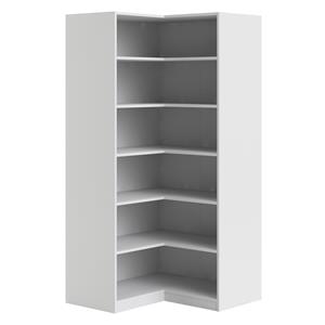 Flexi Storage 6 Shelf White Corner Walk In Wardrobe Unit
