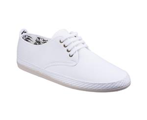 Flossy Mens Yago Lace Up Espadrille Shoes (White) - FS6412