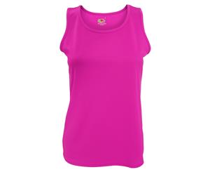 Fruit Of The Loom Womens/Ladies Sleeveless Lady-Fit Performance Vest Top (Fuchsia) - RW4725