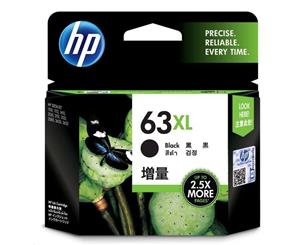 HP Ink Cartridge 63XL Black High Yield 480 Page F6U64AA