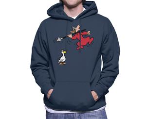 Hagar The Horrible Lucky Eddie Spear Throw Men's Hooded Sweatshirt - Navy Blue