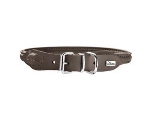 Hunter Rolled Elk Leather Dog Collar Reduces Tangling & Irritation - Mocha