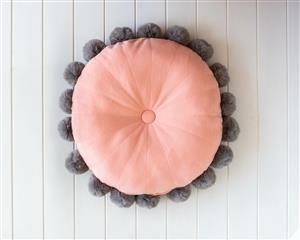 Indoor Cushion/Floor Cushion - Jnr. - Round Powder Puff Pink - Medium 48cm