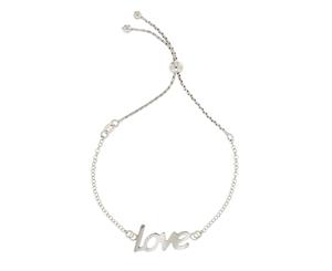 Italian sterling silver LOVE bracelet with extender