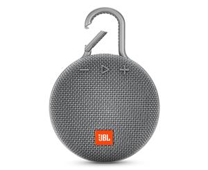 JBL Clip 3 Portable Bluetooth Speaker With Carabiner - Au Stock - Grey