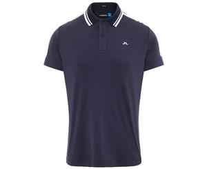 J.Lindeberg M Ted Slim TX Coolmax Polo - JL Navy/White - Mens