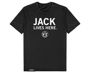 Jack Daniels Jack Lives Here Logo Tee T Shirt