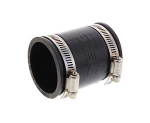 Jenco 50mm DWV PVC Coupling Connector With 316 Stainless Steel Hose Clamps