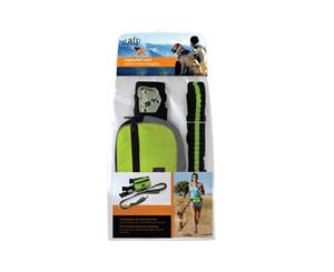 Jogging Dog Leash Kit Adjustable Green Waist Belt Bag Hand Free Walking Lead AFP