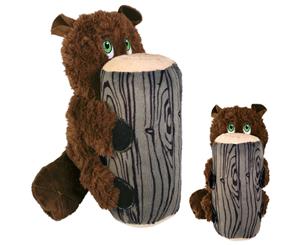 KONG Huggz Hiderz For Dogs - Dog Toy In 2 Sizes And 3 Designs [Size Large] [Design Beaver]