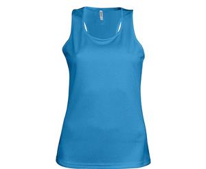 Kariban Proact Womens/Ladies Sleeveless Sports / Training Vest (Aqua Blue) - RW2720