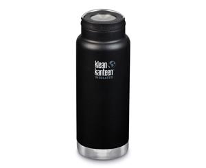 Klean Kanteen TKWide Insulated Drinking Bottle Wide Loop Cap 32oz - Shale Black