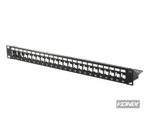 Konix 24 Port Unloaded Shielded Patch Panel