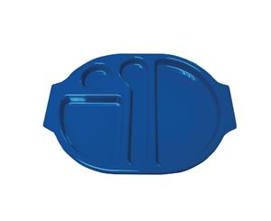 Kristallon Plastic Food Compartment Tray Blue Large