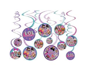 LOL Surprise Dolls Party Supplies Hanging Swirls 12 Pack