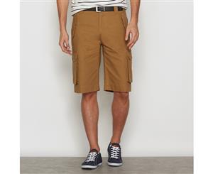 La Redoute Collections Mens Cargo Bermuda Shorts - Beige