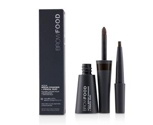 LashFood BrowFood Aqua Brow Powder + Pencil Duo # Dark Brunette -