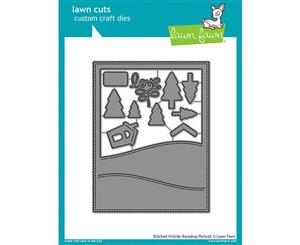 Lawn Fawn Cuts Stitched Hillside Backdrop Portrait LF1503