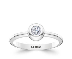 Los Angeles Kings Diamond Ring For Women In Sterling Silver Design by BIXLER - Sterling Silver