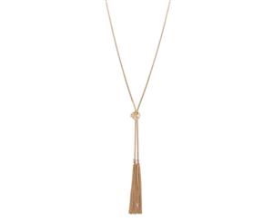 Lovisa Gold Lariat Knot And Tassel Necklace