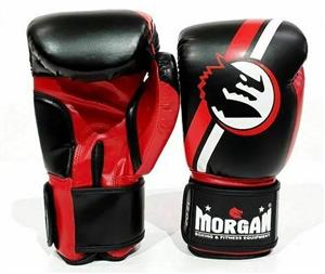 MORGAN V2 Classic Boxing Gloves BLACK/RED (8-16Oz) Muay Thai Kick Boxing MMA - Red/Black