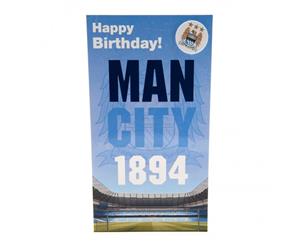 Manchester City Fc Birthday Card And Badge (Blue) - TA2655