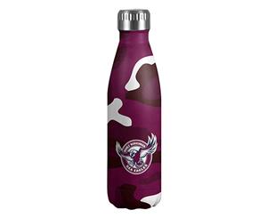 Manly Sea Eagles NRL Stainless Steel Wrap Drink Bottle with Camouflage Print