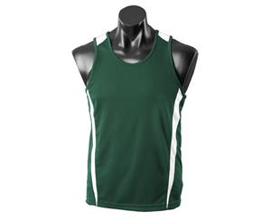 Men's Eureka Singlet - Bottle/White