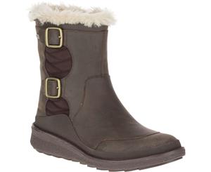 Merrell Womens/Ladies Tremblant Ezra Zip Polar Leather Snow Boots - Espresso