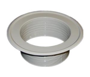 Metal Ventilation Ducting Pipe Wall Plate Spigot White 200mm Diameter