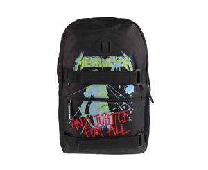 Metallica Backpack And Justice For All Band Logo Skate Bag Official - Black