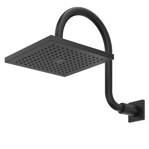 Methven WELS 3 Star 9L/min Black Rere Swan Wall Shower