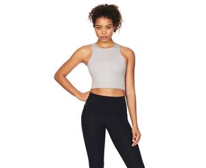 Mila Sports Crop Top in Grey - Women's