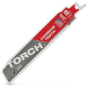 Milwaukee 150mm 7TPI TCT Reciprocating Saw Blade for Metal Cutting - The TORCH with Carbide Teeth