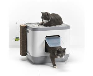 Moderna Cat Concepts 3-in-1 Cat Litter Box Bed and Scratching Post