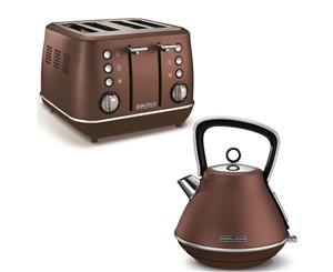 Morphy Richards 1880W Evoke Stainless Steel 4 Slice Toaster & 1.5L Kettle Bronze