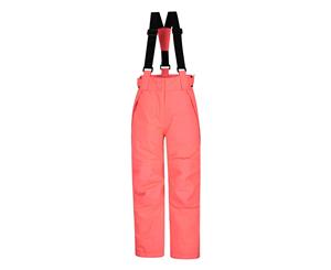 Mountain Warehouse Kids Ski Pants Waterproof Breathable and Insulated - Coral