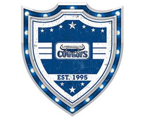 North QLD Queensland Cowboys NRL Light Up Bar Sign Plaque Shield